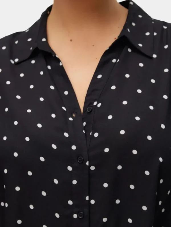 Mujer Emilio Iglesias Camisa estamapdo topos M/L, Vero Moda