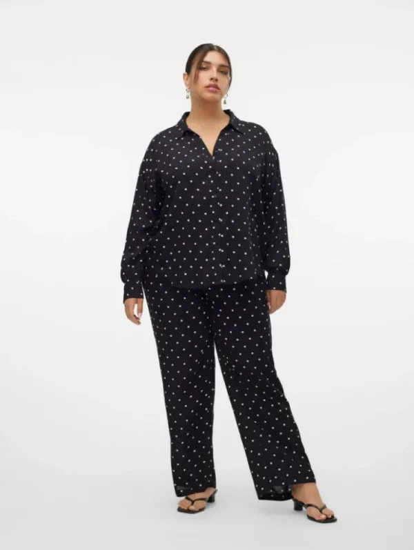 Mujer Emilio Iglesias Camisa estamapdo topos M/L, Vero Moda