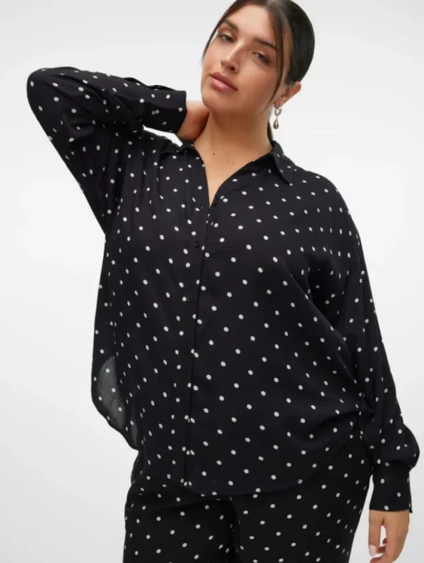 Mujer Emilio Iglesias Camisa estamapdo topos M/L, Vero Moda