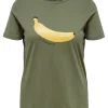 Mujer Emilio Iglesias Camiseta banana, Only Carmakoma