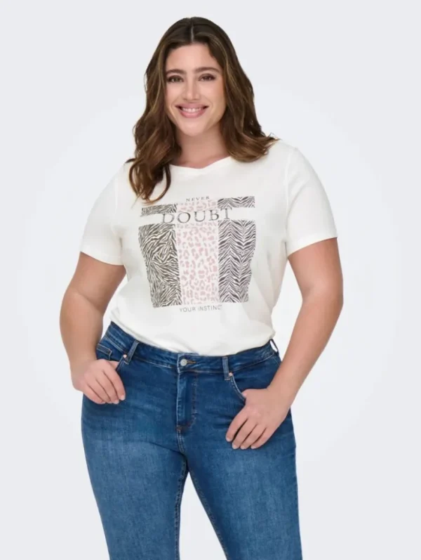 Mujer Emilio Iglesias Camiseta gráfico manga corta, Only Carmakoma