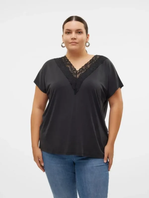 Mujer Emilio Iglesias Camiseta lencera manga corta, Vero Moda