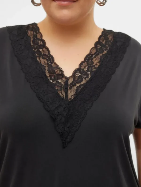 Mujer Emilio Iglesias Camiseta lencera manga corta, Vero Moda