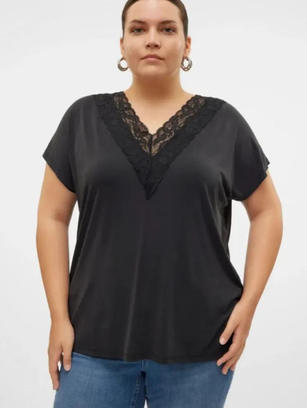 Mujer Emilio Iglesias Camiseta lencera manga corta, Vero Moda