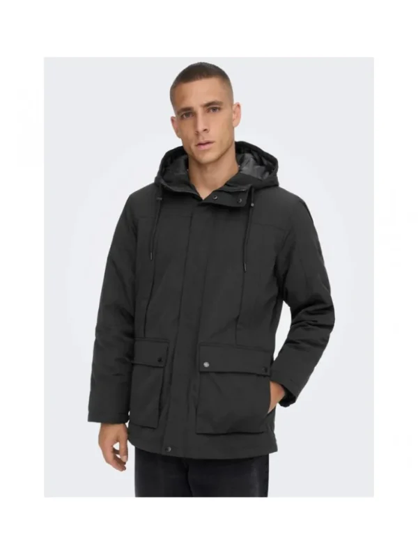 Hombre Emilio Iglesias Parka larga con capucha, Only&Sons