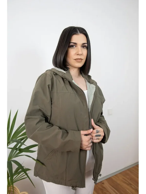 Mujer Emilio Iglesias Parka lisa con capucha, Losan