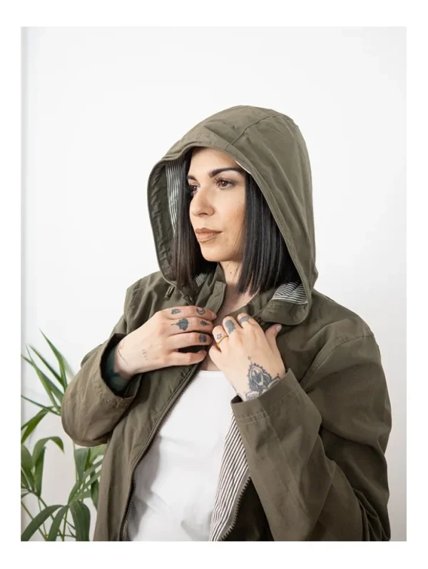 Mujer Emilio Iglesias Parka lisa con capucha, Losan