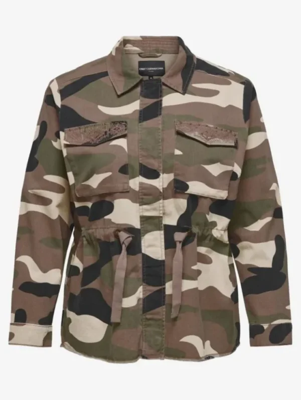 Mujer Emilio Iglesias Sobrecamisa estampado camuflaje, Only Carmakoma